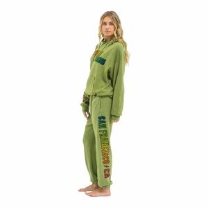 AVIATOR NATION Unisex Outside Lands Sweatpants  - NWOT, Jungle Green, Small